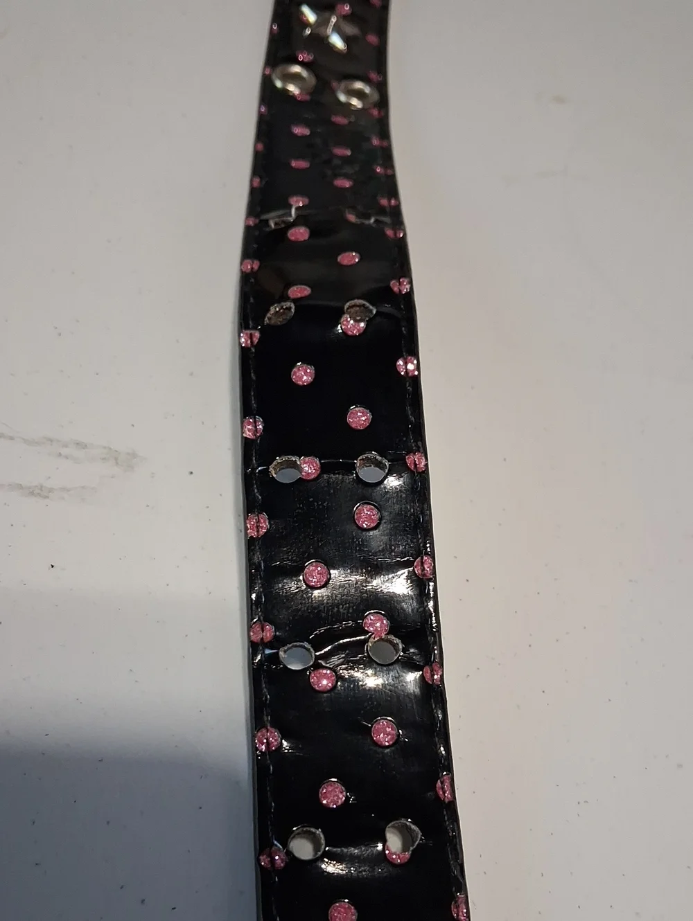 Black Belt with Pink Polka Dots  Kids